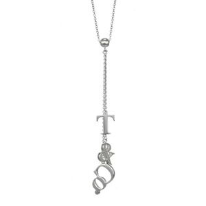 Tiffany Drop Pendant Necklace Silver